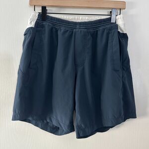 Birddogs Shorts Mens Boom Blue Lined Gym Running Hiking Stretch Shorts Sz Large